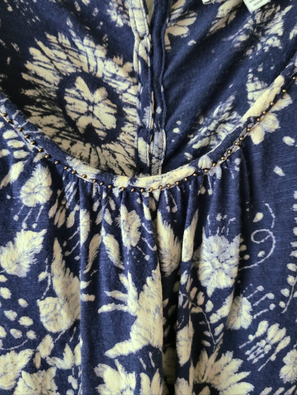 Lucky Brand Blue Floral Cold-Shoulder Top - Picture 4 of 9